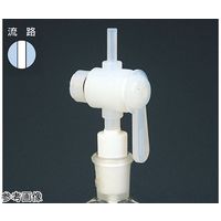 フロンケミカル フッ素樹脂二方バルブ付アダプター φ12×TS19/28 NR0093-007 1個 60-0109-68（直送品）