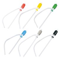 サイフォンポンプ(カラフルポンプ)6色セット 手動給油ポンプ/シュポシュポ型・液体識別カラー仕様 1-3344-28 1セット(6本)（直送品）