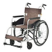 アズワン 自走式車いす 標準・背折れ(介助ブレーキ付) NVO-1 1台 8-902-01（直送品）
