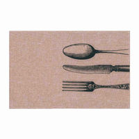 南海通商 ランチョンマット 45×29cm プレイスマット ポリリネン カトラリーブラック 397354 1個（直送品）