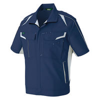 アイトス 半袖ブルゾン ネイビー M 1932-008-M 1932 1着（直送品）