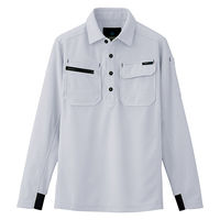 アイトス 長袖ポロシャツ シルバーグレー SS 10608-003-SS 10608 1枚（直送品）