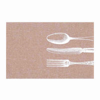 南海通商 ランチョンマット 45×29cm プレイスマット ポリリネン カトラリーホワイト 397353 1個（直送品）