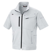 アイトス 半袖ブルゾン シルバーグレー L 3332-003-L 3332 1着（直送品）