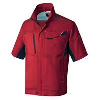 アイトス 半袖ブルゾン レッド M 2532-009-M 2532 1着（直送品）