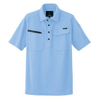 アイトス 半袖ポロシャツ サックス SS 10609-007-SS 10609 1枚（直送品）