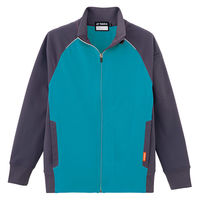 アイトス ニットジャケット ターコイズ/チャコ L 2877-127-L 2877 1着（直送品）