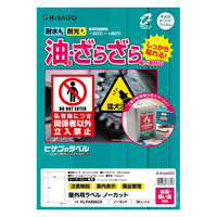 ヒサゴ 屋外用ラベル 油面・粗い面対応A4ノーカット KLPAB862S 1袋(10シート入)