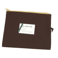 LABELフラットポーチＬ ブラウン studio CLIP