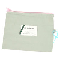 LABELフラットポーチＬ グリーン studio CLIP