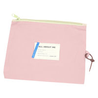 LABELフラットポーチＬ ピンク studio CLIP