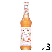 業務用 割り材 モナン ホワイトピーチ（白桃）・シロップ 700ml 3本 MONIN 割材 ドリンクベース フレーバーシロップ