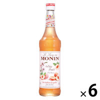 業務用 割り材 モナン ホワイトピーチ（白桃）・シロップ 700ml 6本 MONIN 割材 ドリンクベース フレーバーシロップ
