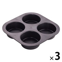 マフィン型 4個取 マルチ焼型 ケーキ型 Bakish ベイキッシュ 000DL7236 1セット（1個×3） 食洗機対応 貝印