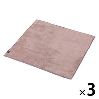 カラリミオ 毎日使える吸水バスマット 70×70cm パープル 1セット（１枚×3）マイクロファイバー シービージャパン