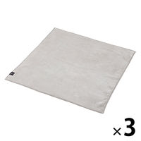 カラリミオ 毎日使える吸水バスマット 70×70cm グレー 1セット（１枚×3）マイクロファイバー シービージャパン