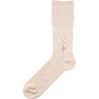 ケアファッション のびのびソックス 柄 (2足組) 24~26cm ベージュ W018006541 1S(2足)（直送品）