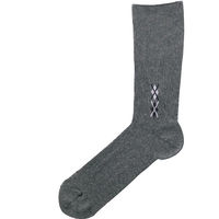 ケアファッション のびのびソックス 柄 (2足組) 24~26cm チャコール W0180065421 1S(2足)（直送品）