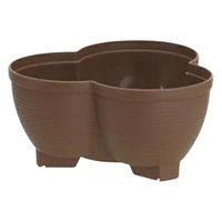 山田化学 連結鉢 タワーポット チョコブラウン 583725 1セット(10個入:1個入×10)（直送品）