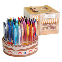 ゼブラ サラサクリップ48本 ケーキ型ペン立てセット JJ15-48-CAKE 1セット