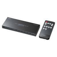サンワサプライ 4入力1出力HDMI切替器(4K対応/シームレス切替/リモコン付き) SW-UHD41RSL 1個