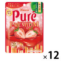 グミ 食べきりサイズ カンロ ピュレグミプレミアム栃木産とちあいか苺 54g 1セット（1個×12）