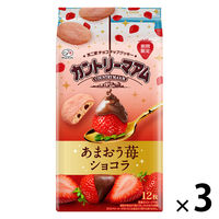 クッキー ビスケット 個包装 お配り菓子 カントリーマアム　あまおう苺ショコラ　12枚入 1セット（1個×3）