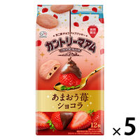 クッキー ビスケット 個包装 お配り菓子 カントリーマアム　あまおう苺ショコラ　12枚入 1セット（1個×5）