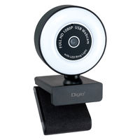 ナカバヤシ LEDリングライト付 USB WEBカメラ ブラック MCM-21BK 1個