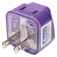 ナカバヤシ 海外用電源変換プラグ Aタイプ Wコンセント MBA-WA 1個