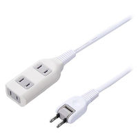 ヤザワコーポレーション 裏面フックマグネット付タップ3個口1m白 H4HJS301WH 1個