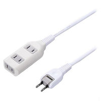 ヤザワコーポレーション 裏面フックマグネット付タップ3個口2m白 H4HJS302WH 1個