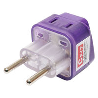 ナカバヤシ 海外用電源変換プラグ Cタイプ Wコンセント MBA-WC 1個