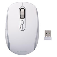 エレコム ワイヤレスマウス 静音 Bluetooth 無線(USB)両対応 8ボタン 白 M-PN10MBMSAWH 1個