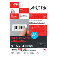 エーワン ラベルシール 78530 強粘着タイプ A4 30面 100シート 1袋(100シート入)