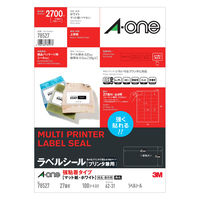 エーワン ラベルシール 78527 強粘着タイプ A4 27面 100シート 1袋(100シート入)