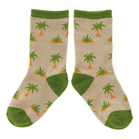 スケ-タ- 靴下 キッズ 男の子 女の子 ディノサウルス ヤシの木 14~16cm 子供用靴下 かわいい 484230 1個（直送品）