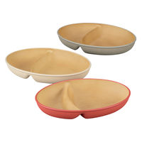 カノ- ランチプレ-ト earth color 抗菌 小判 ランチ 3枚入 484718 1個（直送品）