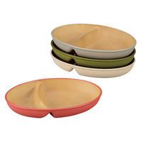 カノ- ランチプレ-ト earth color 抗菌 小判 ランチ 4枚入 484719 1個（直送品）