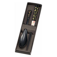 カノ- 箸 スプ-ン 桜 2点セット 黒 485035 1個（直送品）