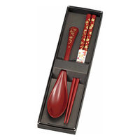 カノ- 箸 スプ-ン 桜 2点セット 朱 485036 1個（直送品）