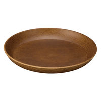 カノ- プレ-ト Woody ラウンドプレ-ト L オ-バルブラウン 485097 1個（直送品）