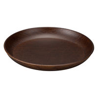 カノ- プレ-ト Woody ラウンドプレ-ト L モカブラウン 485098 1個（直送品）