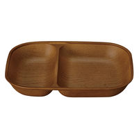 カノ- ランチプレ-ト Woody 抗菌 すくえるスクエアプレ-ト オ-バルブラウン 485129 1個（直送品）