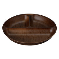 カノ- ランチプレ-ト Woody 抗菌 すくえる丸ランチプレ-ト モカブラウン 485132 1個（直送品）