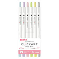 ゼブラ クリッカート6色セット ペールカラー WYSS22-BC-6CPL 1セット