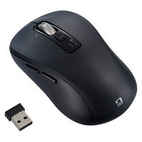 ナカバヤシ Bluetooth/USB無線 静音 5ボタン BlueLEDマウス M クロ MUS-DKF242BK 1個