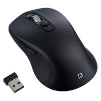 ナカバヤシ Bluetooth/USB無線 静音 5ボタン BlueLEDマウス L クロ MUS-DKF243BK 1個