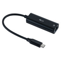 ナカバヤシ TypeーC ー 有線LANアダプタ 1Gbps ブラック ULA-C01BK 1個