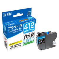 ジット ブラザー（brother）用 リサイクルインク   JITーB412C 1個